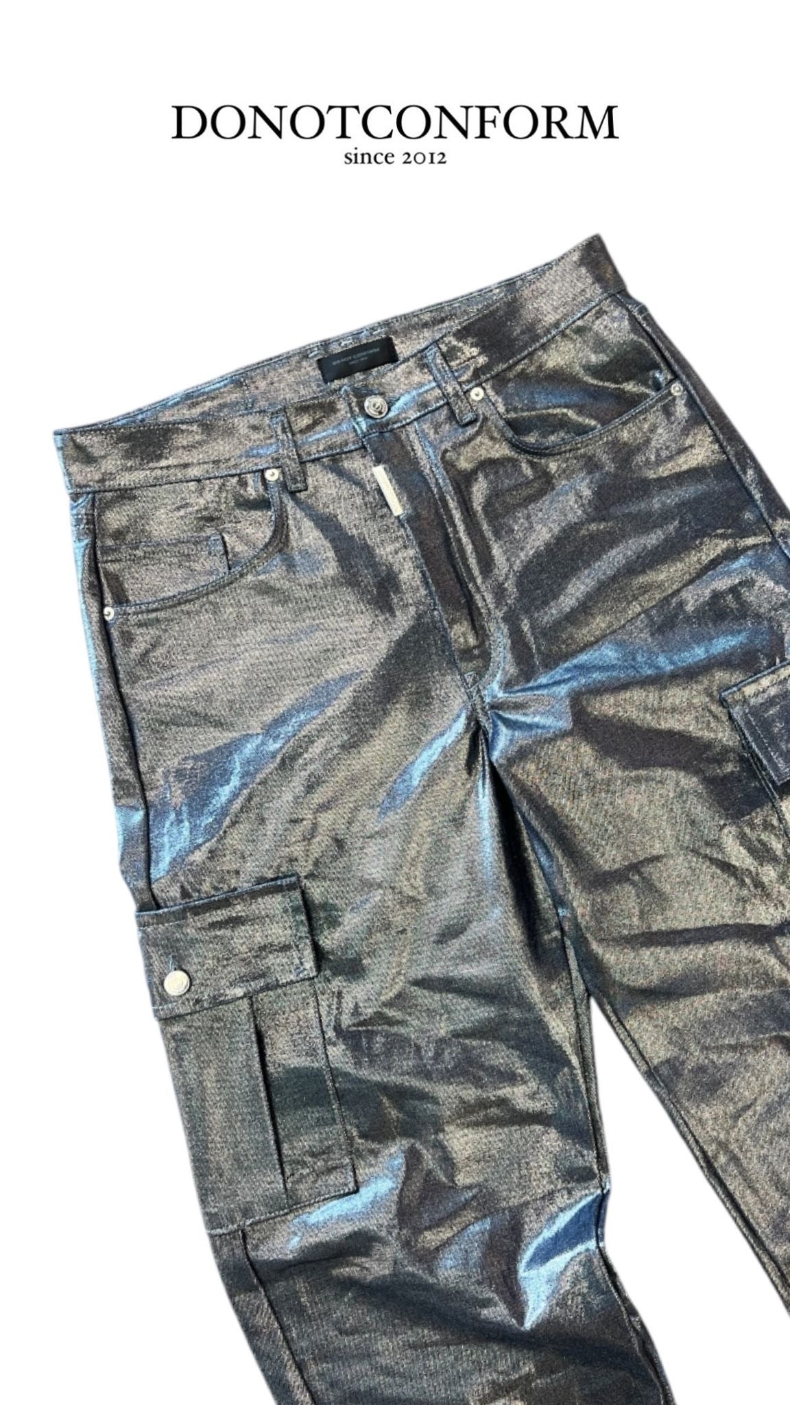 Jeans Cargo Denim Plated