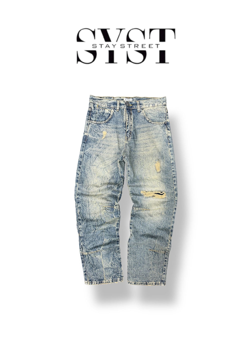 Jeans Baggy Denim Light Wash Used SYST
