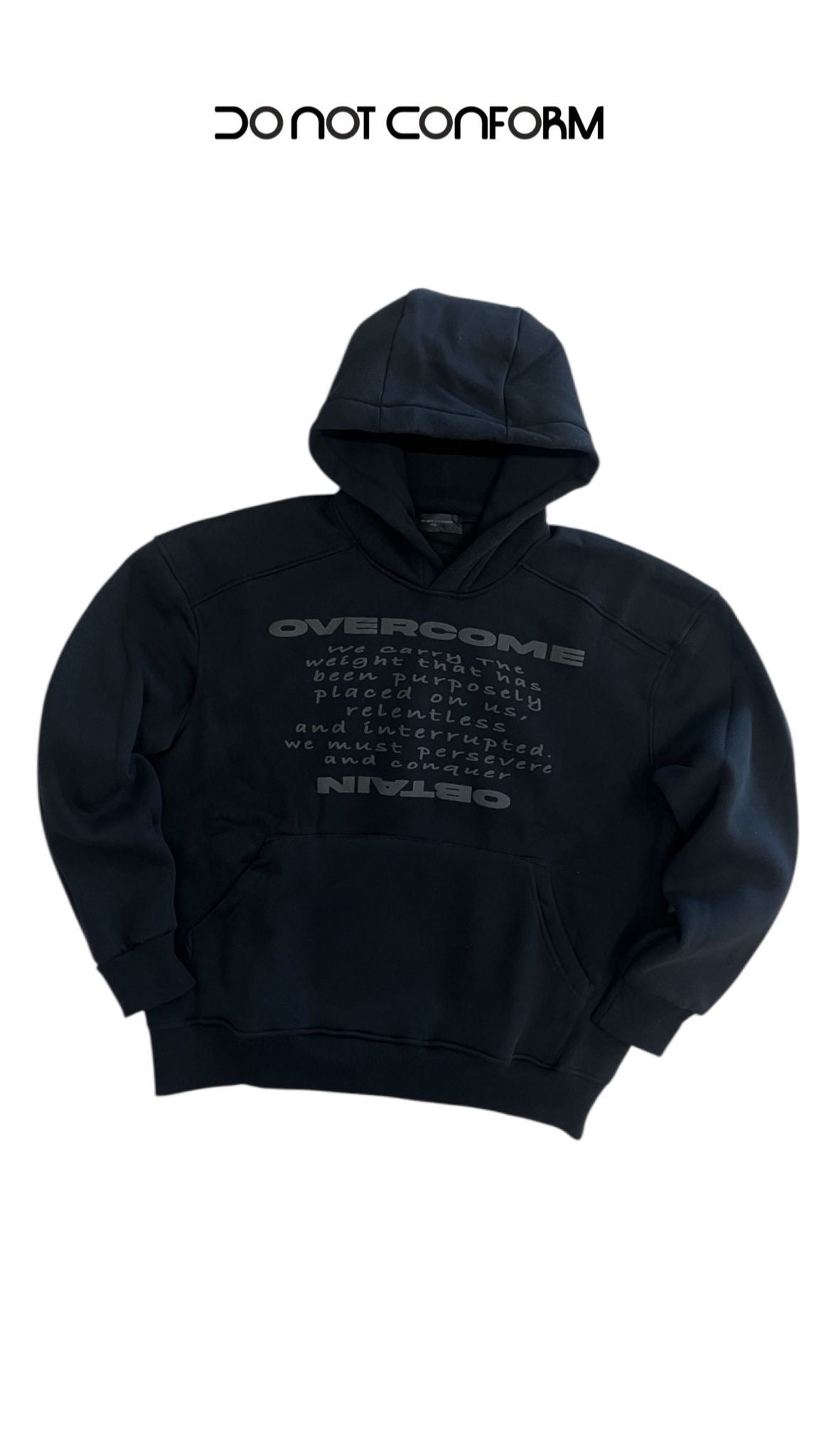 Felpa Black “Overcome”