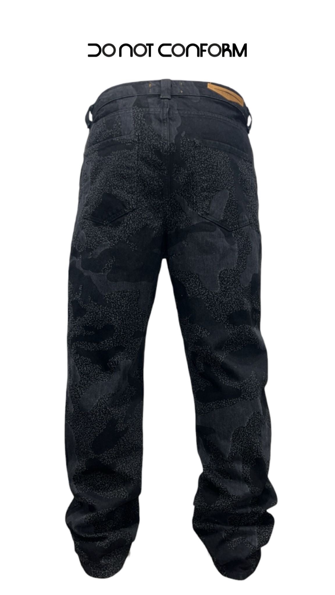 Jeans Baggy Black Strong Mimetic Pixel