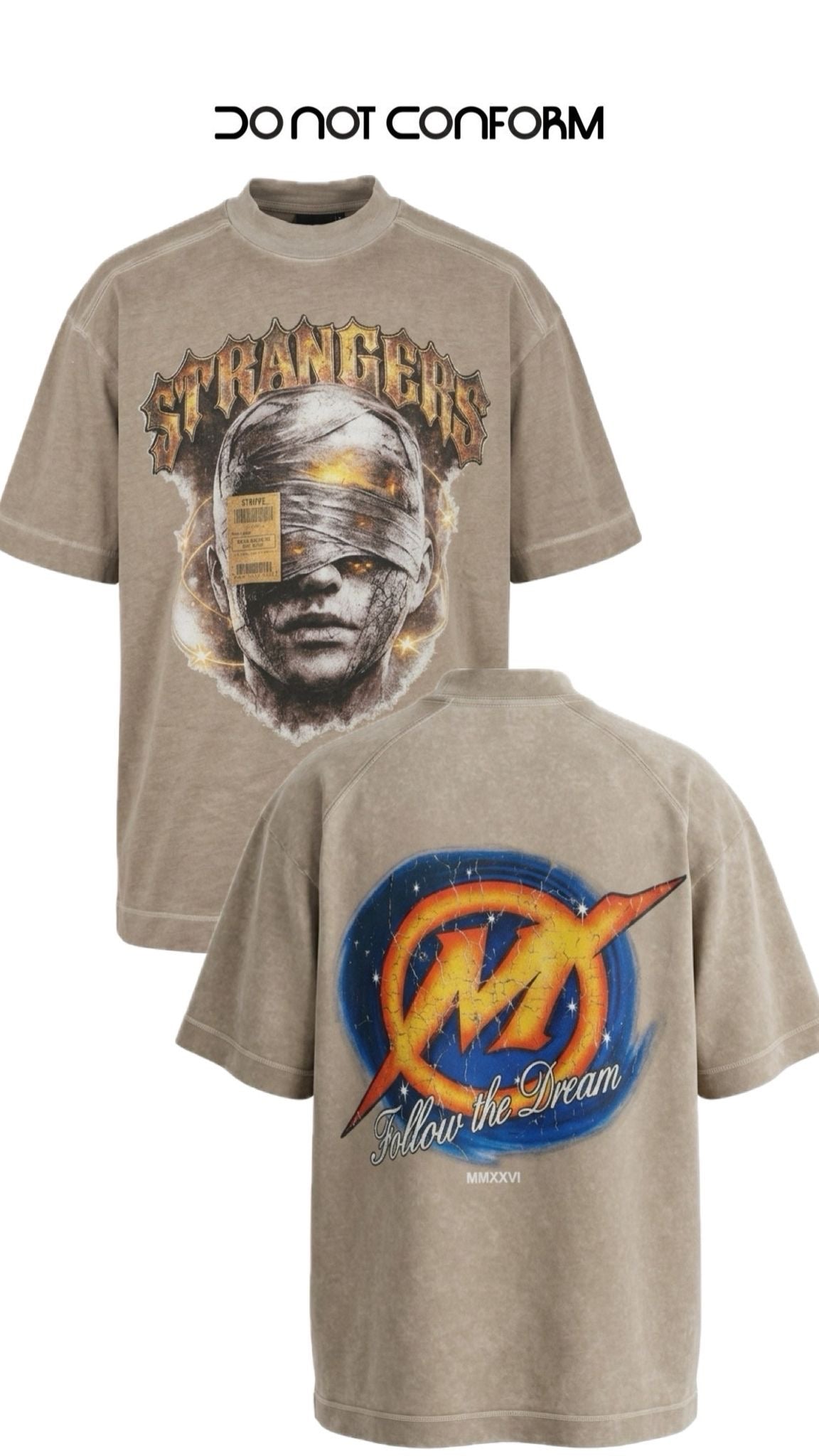 Tee DNC Beige “Strangers” 3063