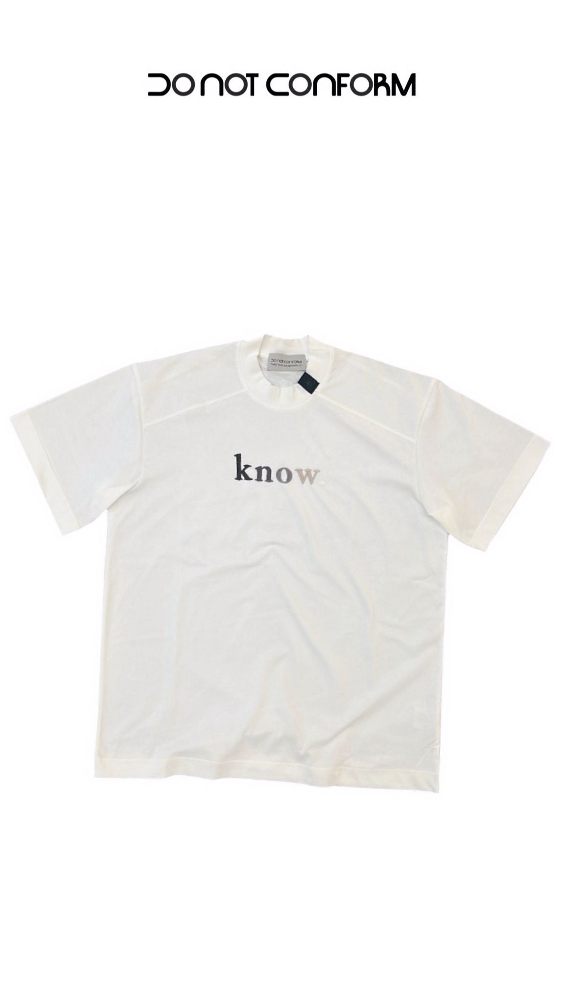 Tee White Ricamo “Know”