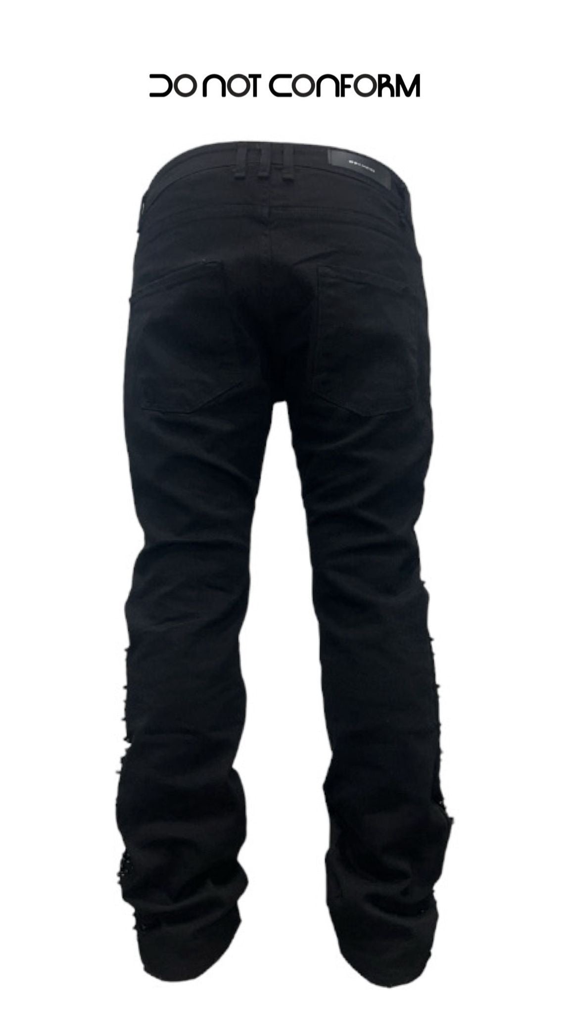 Jeans BLACK FLARE STUDSePEARLS