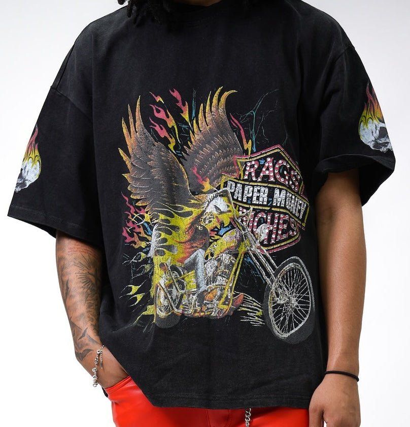 T Shirt Paper Eagle Ride Black