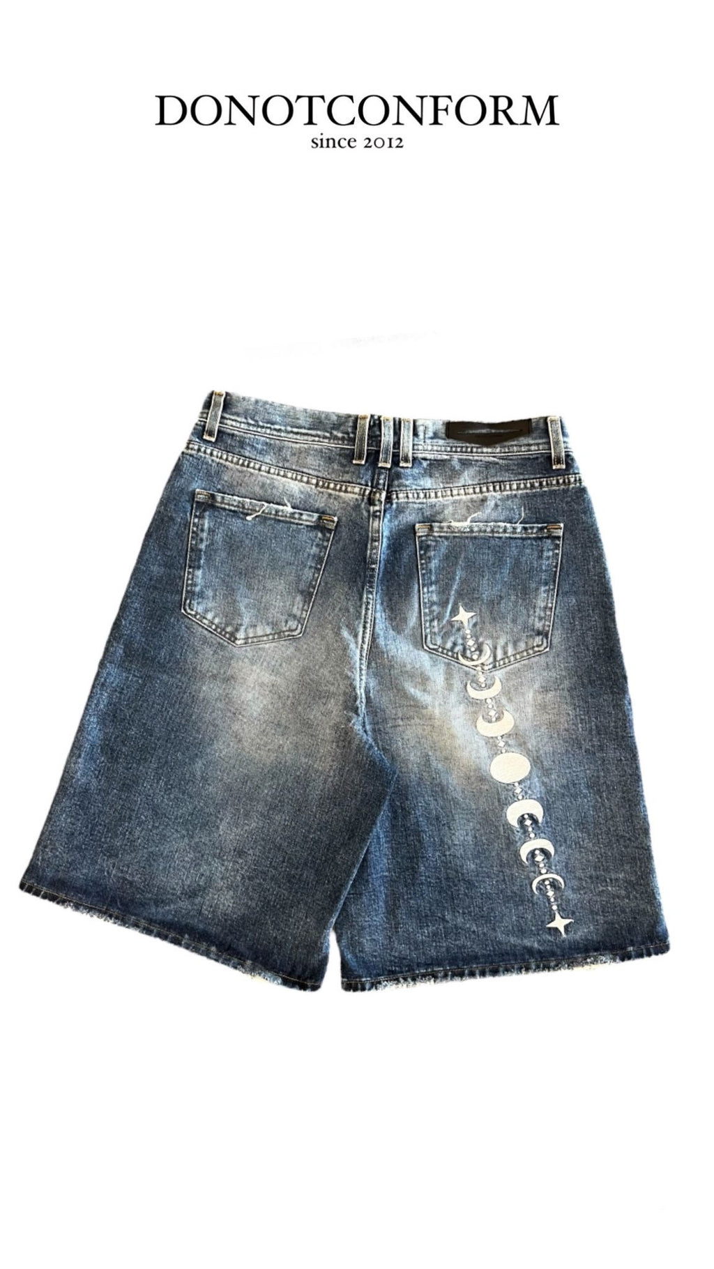 Jeans Short Blu Denim Ricamo