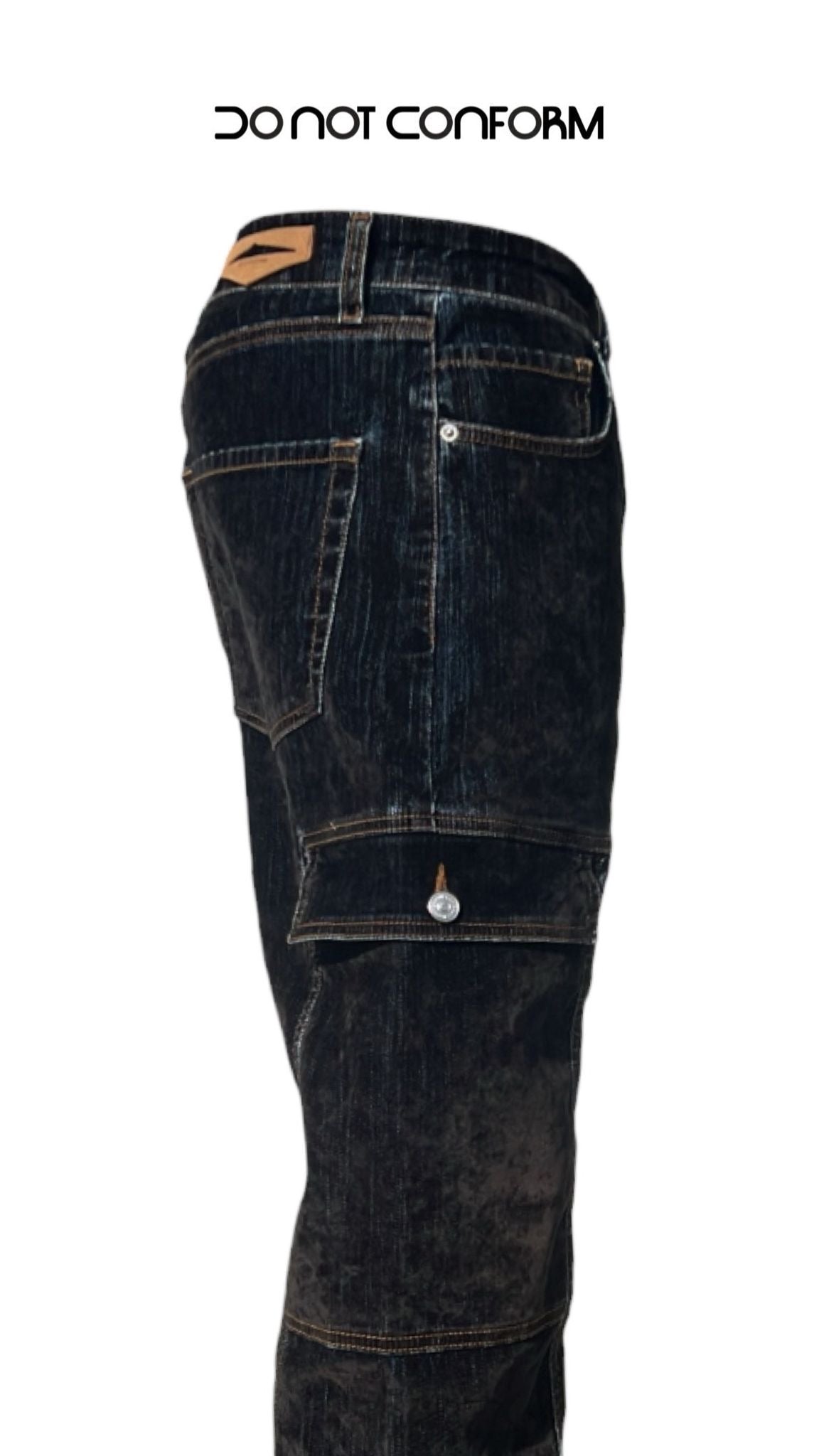 Coordinato DENIM VELVET WASH BLACK/BROWN