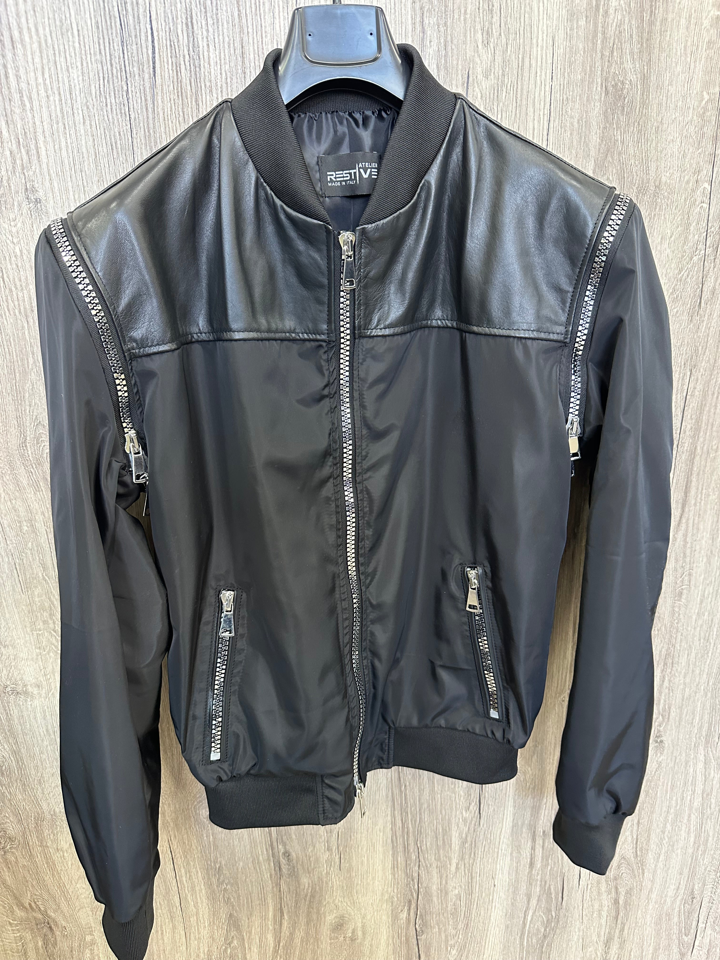 Bomber Smanicato Zip Specchiate