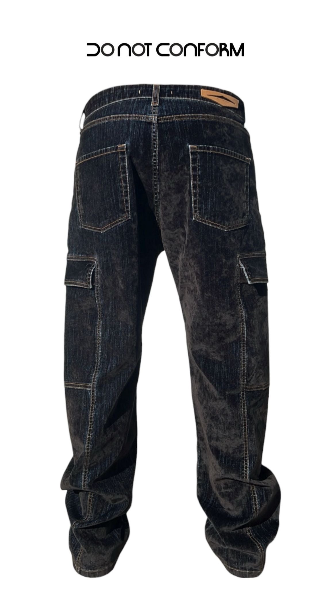Coordinato DENIM VELVET WASH BLACK/BROWN