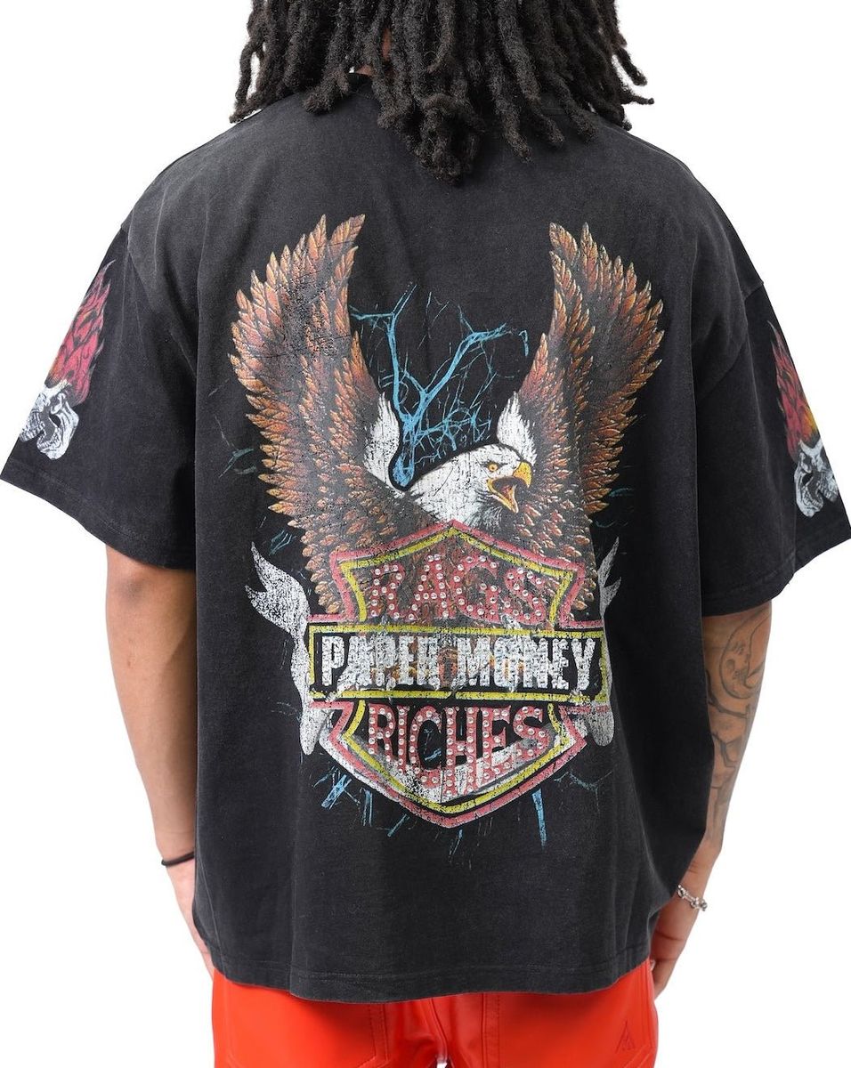 T Shirt Paper Eagle Ride Black