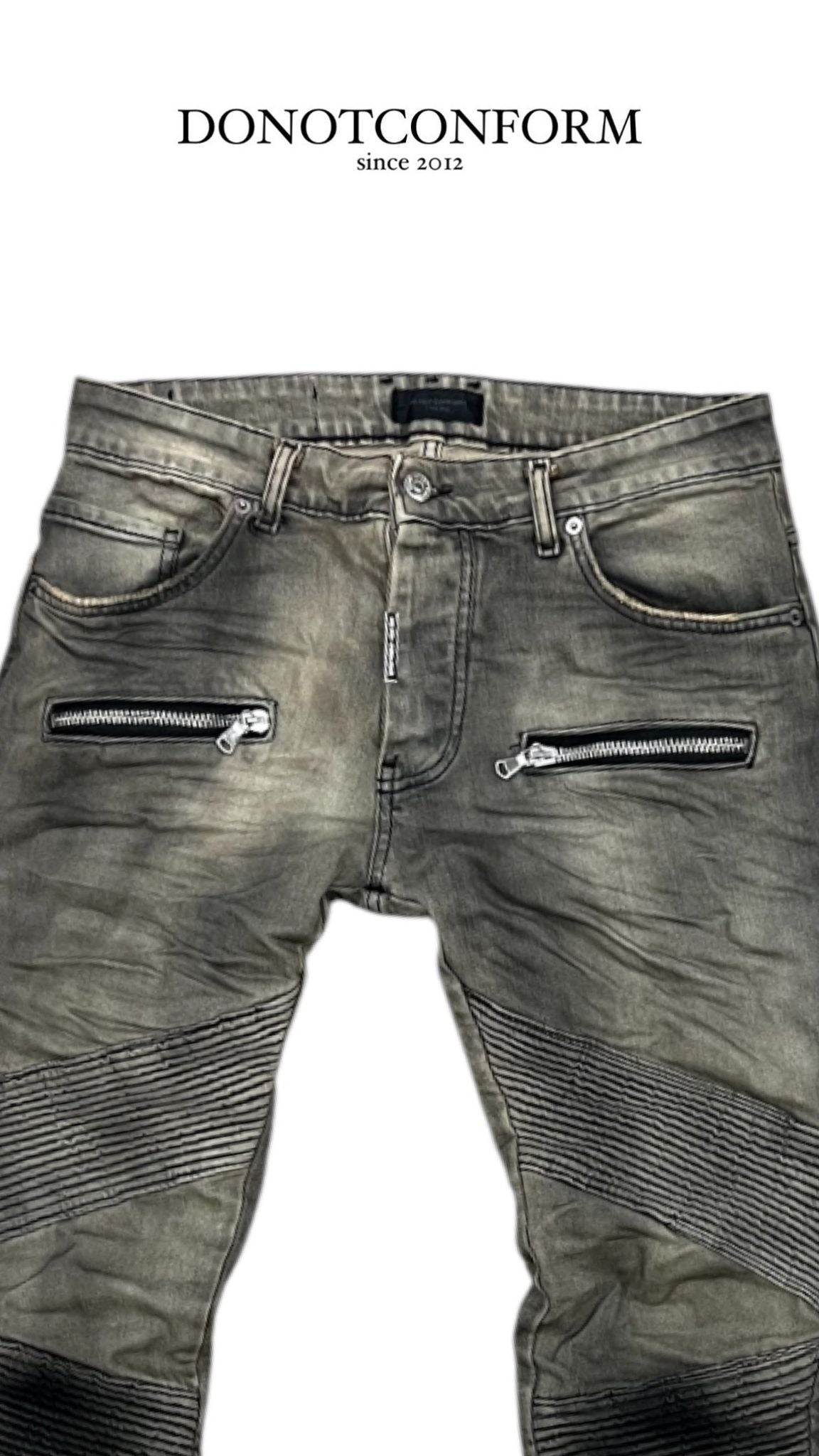 Jeans Skinny Zip Scuro