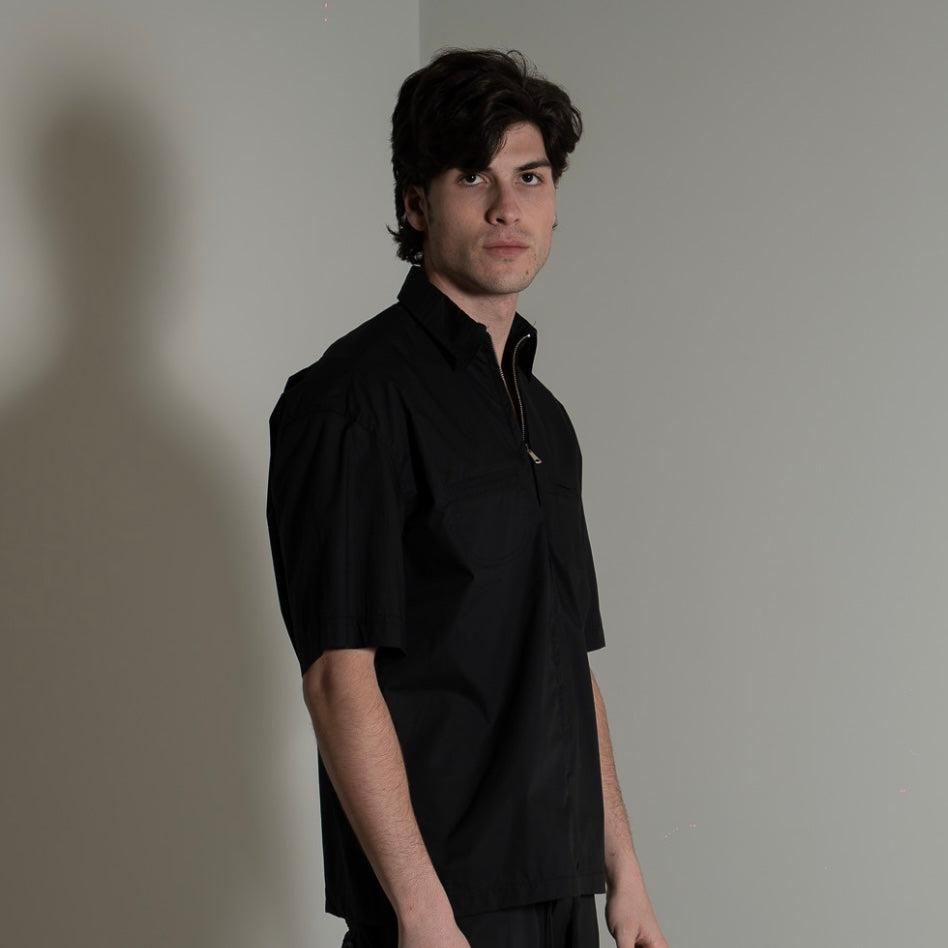 Shirt GAVENSEMBLE Zip Nera