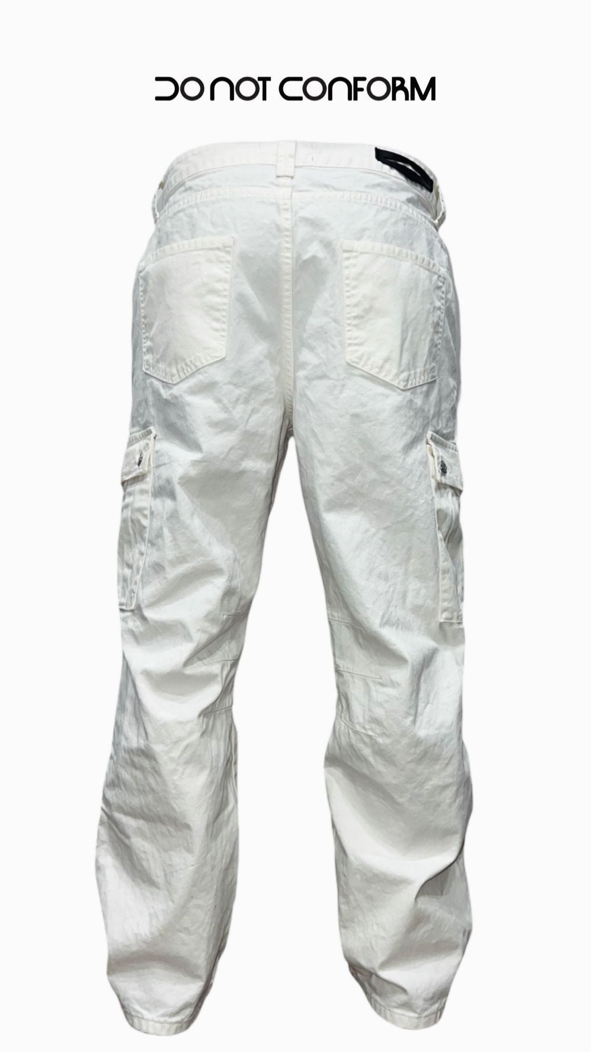 Jeans Baggy Cargo Bianco
