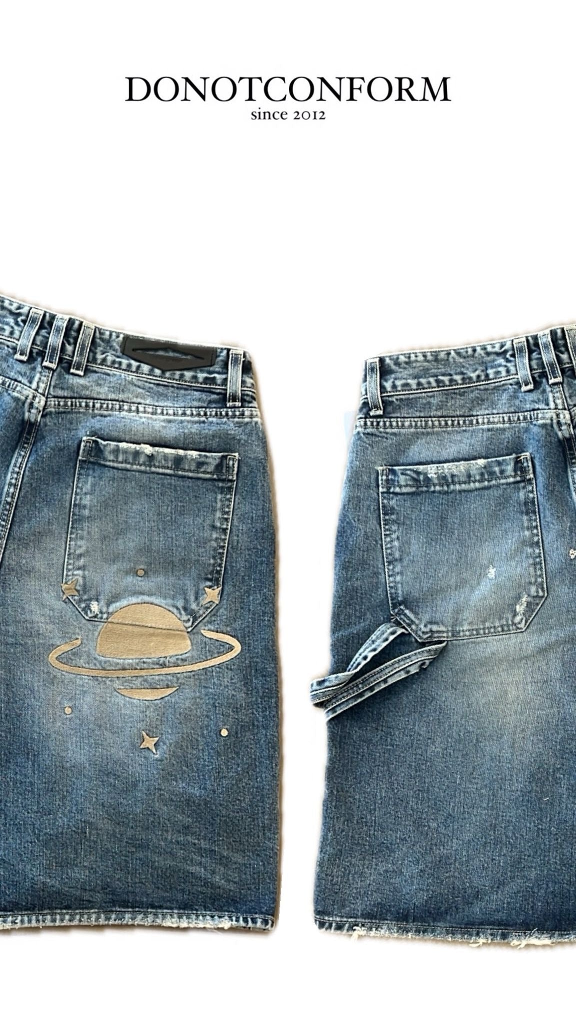 Jeans Short Denim Ricamo