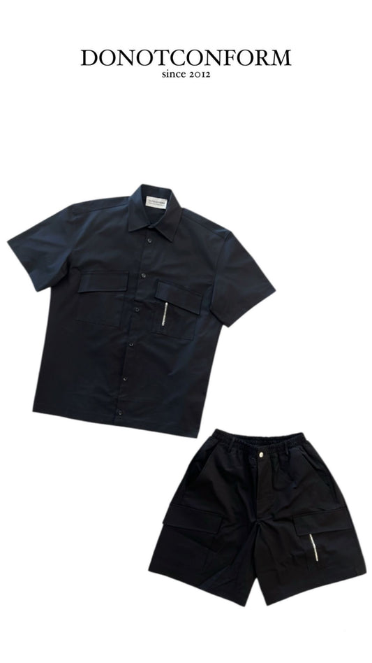 Coordinato DNC Shirt Zip Nero