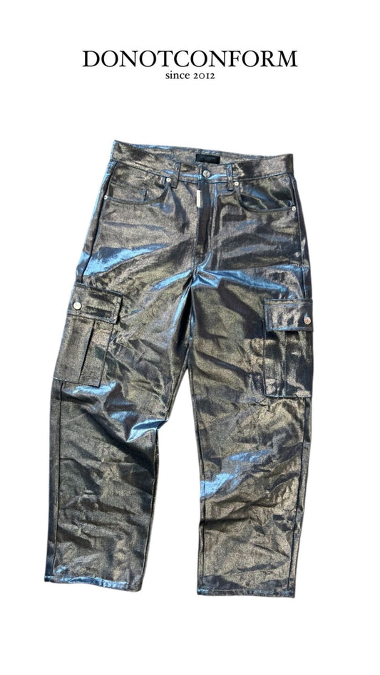 Jeans Cargo Denim Plated