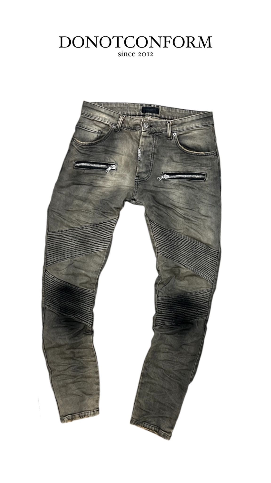 Jeans Skinny Zip Scuro