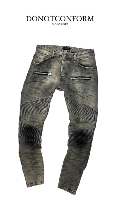 Jeans Skinny Zip Scuro