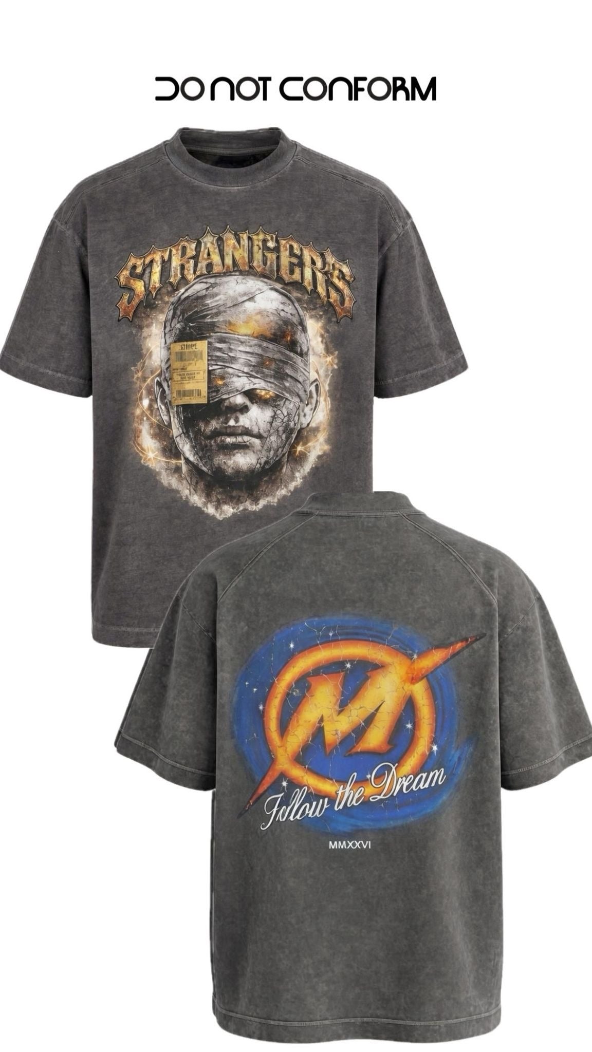 Tee DNC Grey “Strangers” 3063