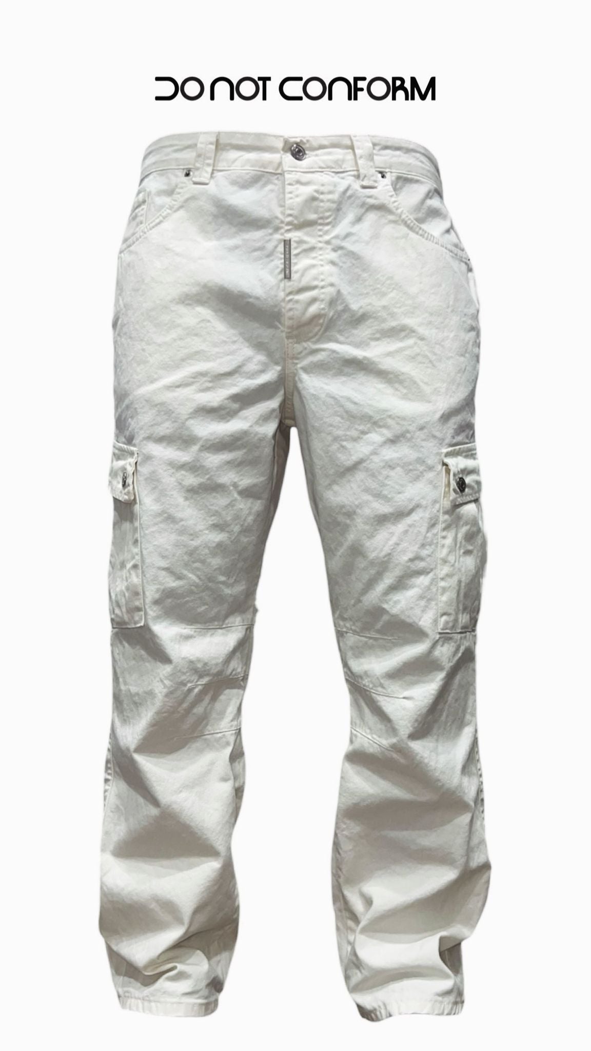 Jeans Baggy Cargo Bianco