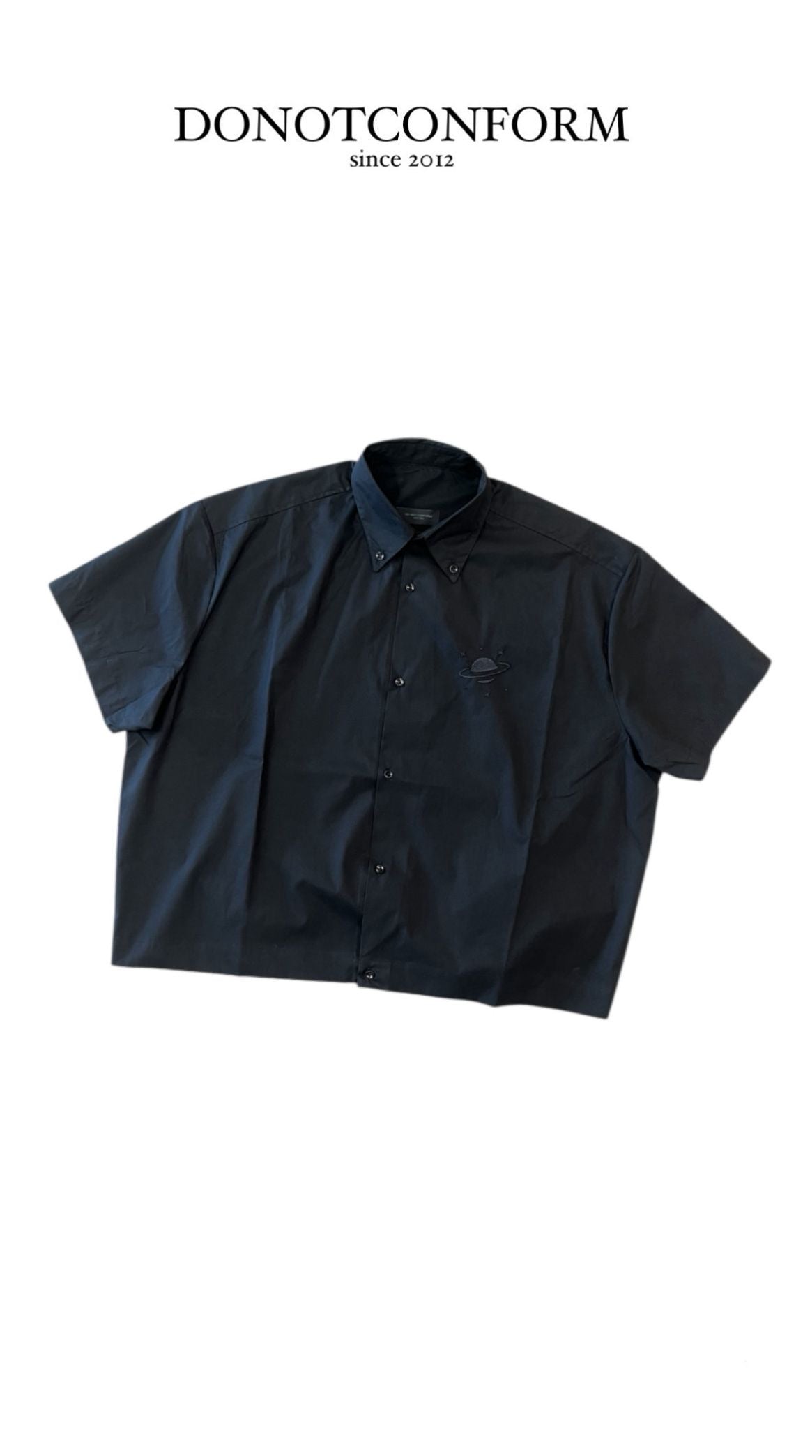 Shirt DNC Over Ricamo Nera