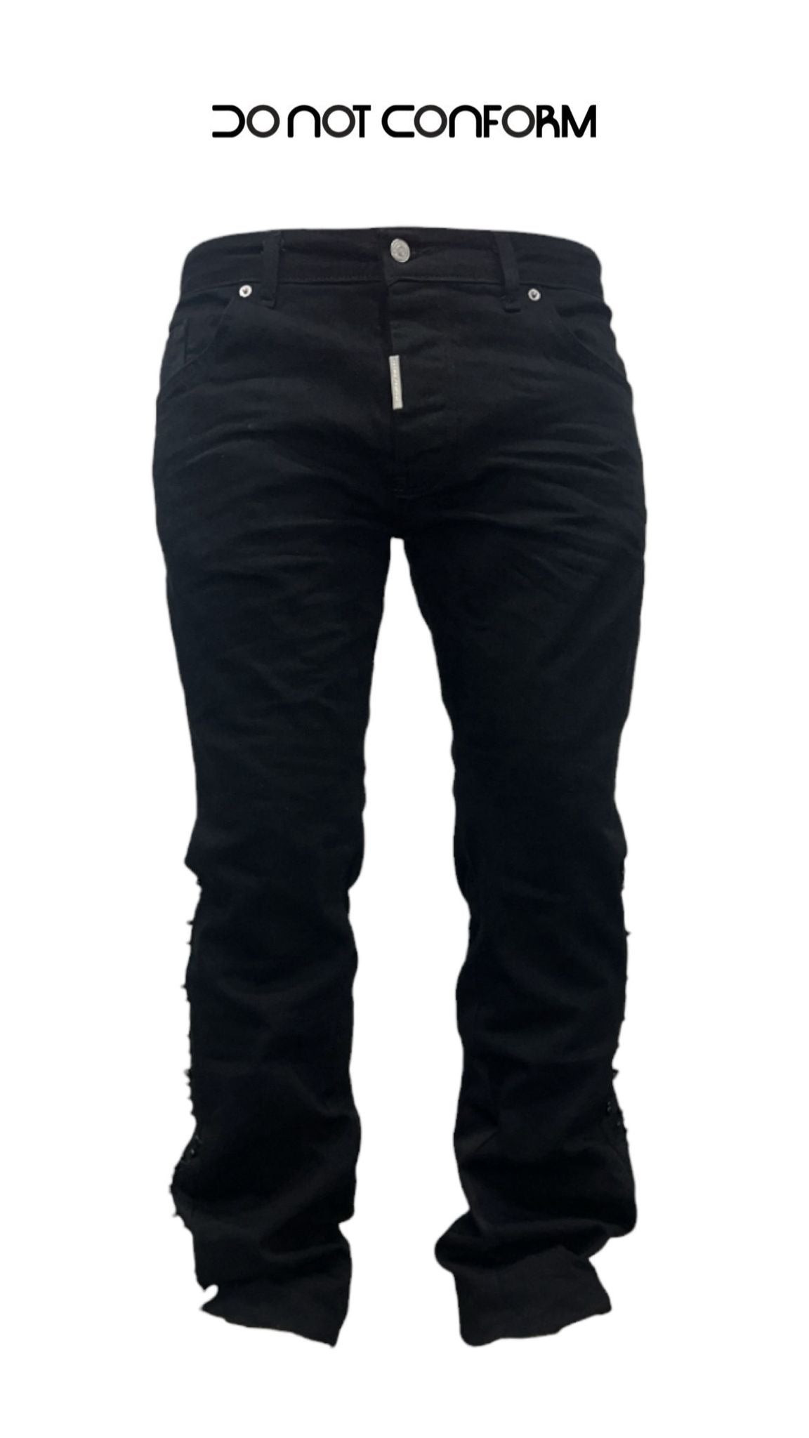 Jeans BLACK FLARE STUDSePEARLS